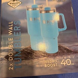 Dwell Aqua Double Wall Tumblers - Set of 2